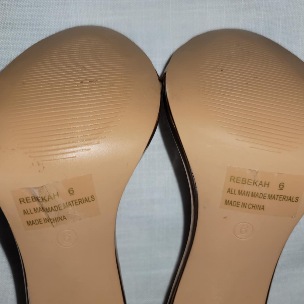 Charlotte Russe Rebekah, open toe Stiletto, cooper color 5' heal - Picture 8 of 9